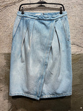 Load image into Gallery viewer, Dries Van Noten draped denim skirt