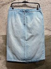 Load image into Gallery viewer, Dries Van Noten draped denim skirt