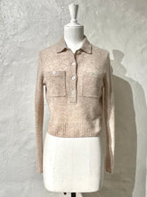 Load image into Gallery viewer, James Perse fine knit cashmere polo top
