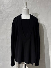 Load image into Gallery viewer, Marina Yee double collar knitted sweater