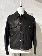 Load image into Gallery viewer, Coor leather trucker jacket