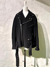 Load image into Gallery viewer, Comme des Garçons BLACK oversized wool biker jacket