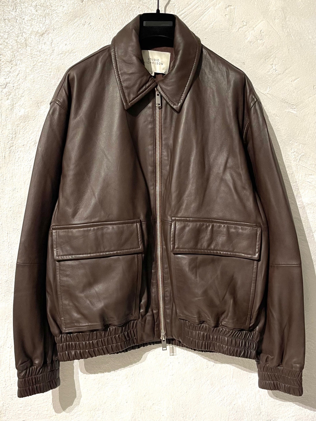 Studio Nicholson leather bomber jacket