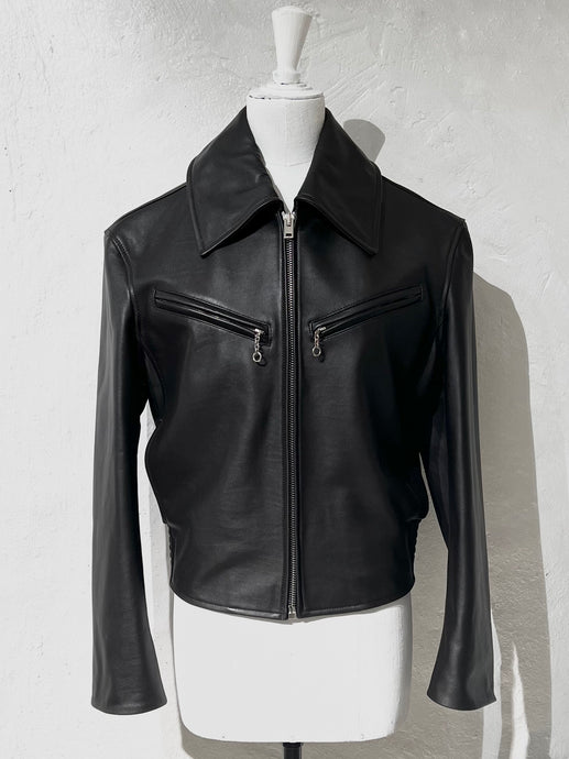 Lemaire boxy leather jacket