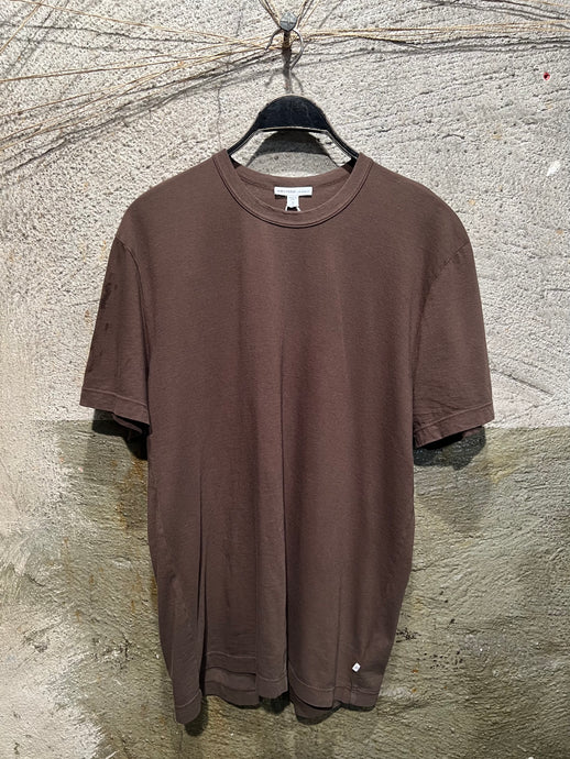 James Perse brown cotton jersey t-shirt