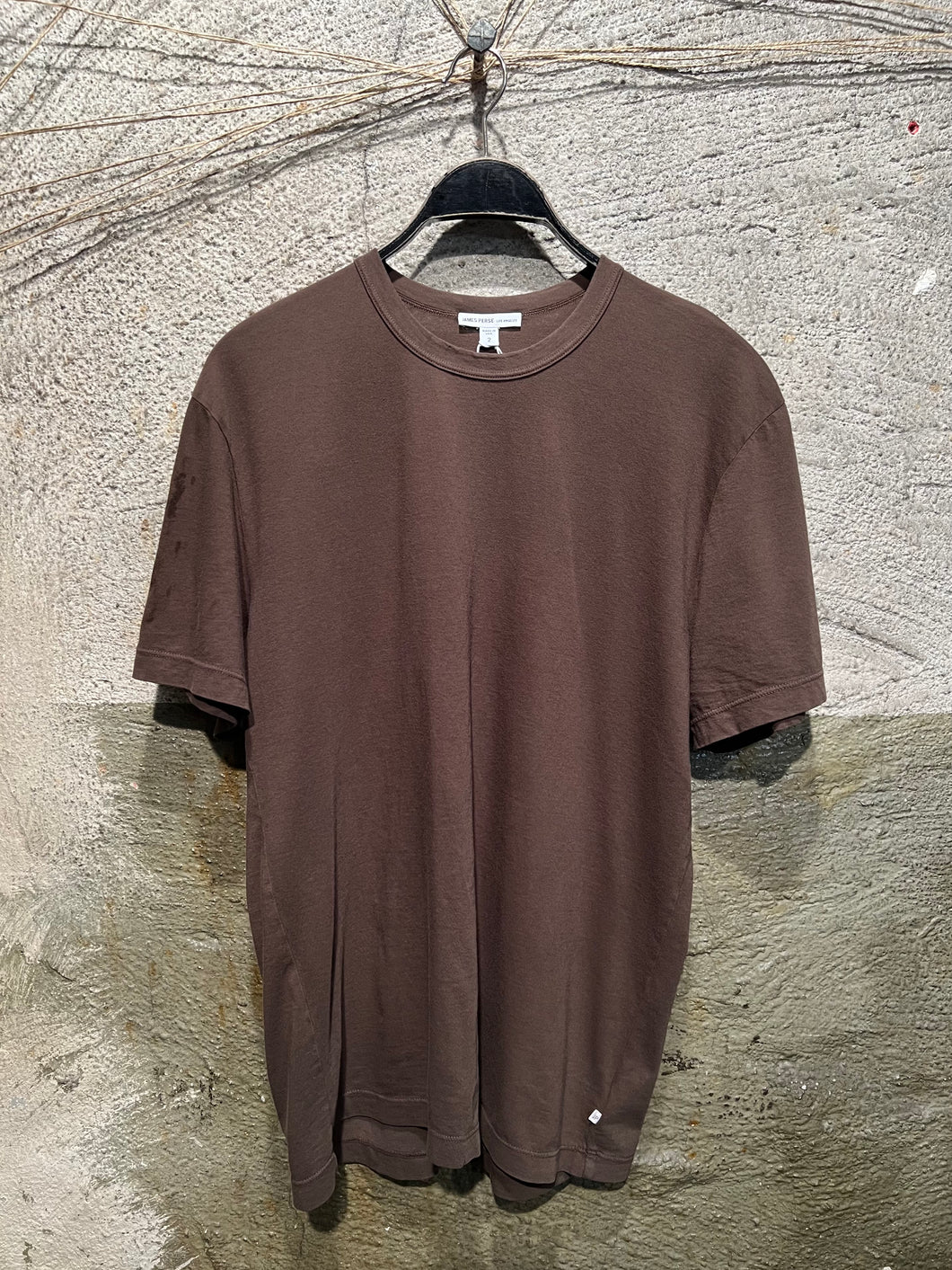 James Perse brown cotton jersey t-shirt