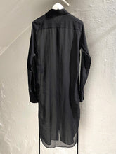 Load image into Gallery viewer, Ann Demeulemeester drawstring cotton chiffon shirt