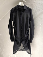 Load image into Gallery viewer, Ann Demeulemeester drawstring cotton chiffon shirt