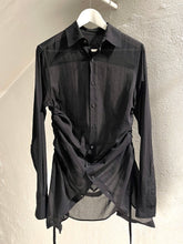 Load image into Gallery viewer, Ann Demeulemeester drawstring cotton chiffon shirt