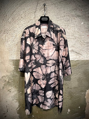 Dries Van Noten floral printed big fit silk shirt