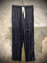 Load image into Gallery viewer, Dries Van Noten midnight blue nylon trousers