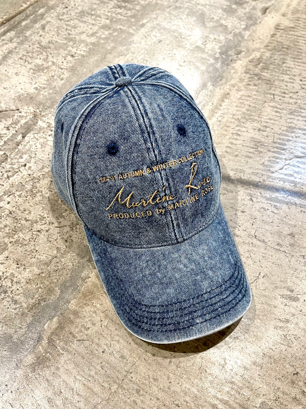 Martine Rose blue signature cap