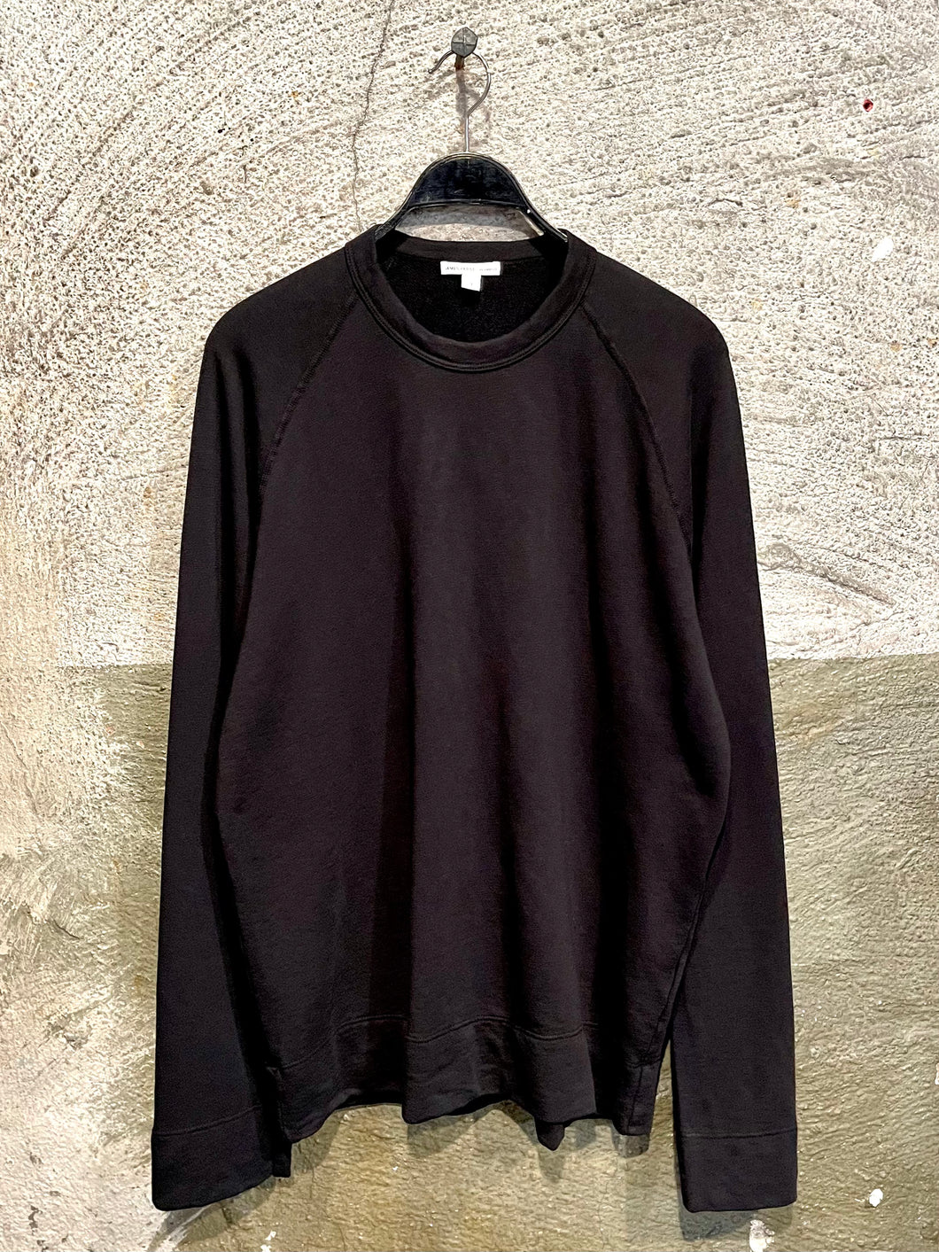 James Perse black cotton jersey sweater