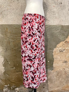 Dries Van Noten bias cut printed skirt