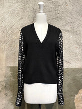 Load image into Gallery viewer, Dries Van Noten knitted top with silk sleeves