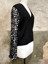 Load image into Gallery viewer, Dries Van Noten knitted top with silk sleeves