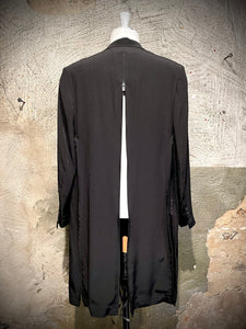 Yohji Yamamoto zipper detail coat