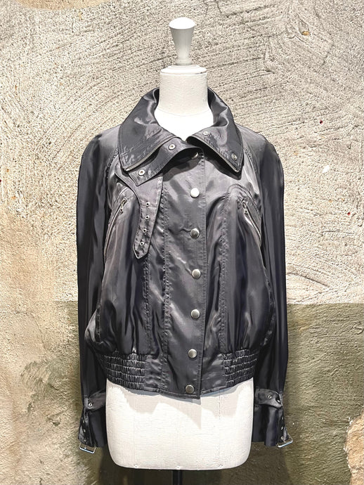 Dries Van Noten satin biker jacket