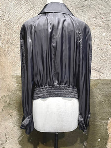 Dries Van Noten satin biker jacket