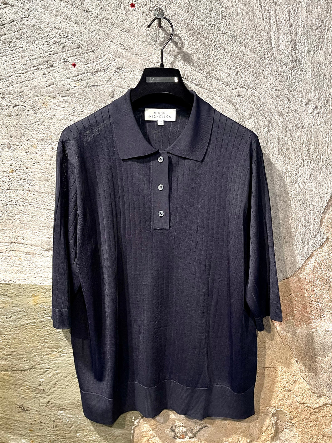 Studio Nicholson fine knit polo