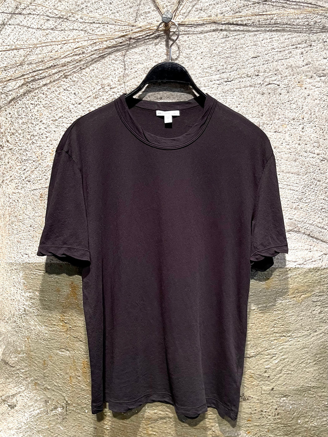 James Perse oversized black crepe t-shirt