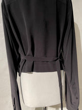 Load image into Gallery viewer, Ann Demeulemeester cropped silk cargo jacket