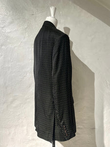 Dries Van Noten emerald green jacquard blazer
