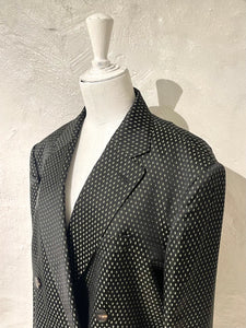 Dries Van Noten emerald green jacquard blazer