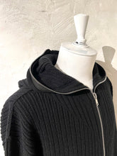 Load image into Gallery viewer, Rick Owen fisherman knit zip hoodie