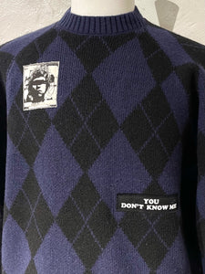 Undercover argyle knitted sweater