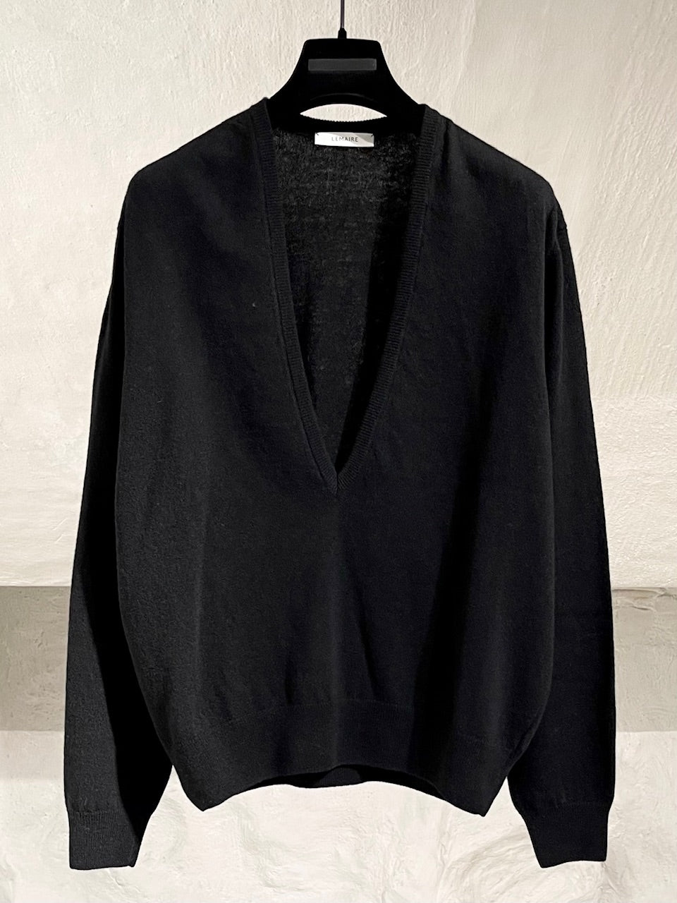 Lemaire deep V-neck knitted sweater