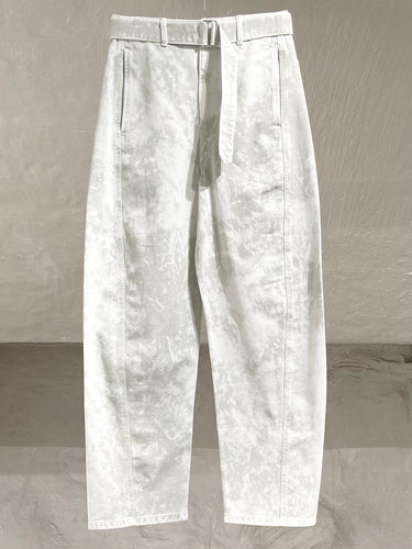 Lemaire twisted belted denim trousers