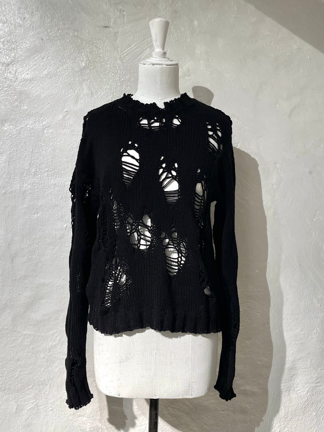 Ann Demeulemeester distressed knitted sweater
