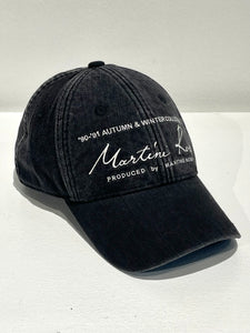 Martine Rose washed black signature cap
