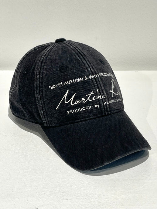 Martine Rose washed black signature cap