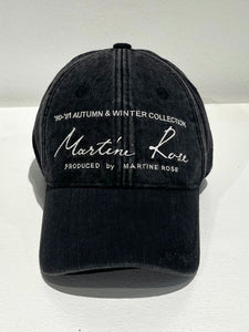Martine Rose washed black signature cap