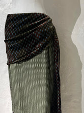 Load image into Gallery viewer, Dries Van Noten draped silk and velvet skirt