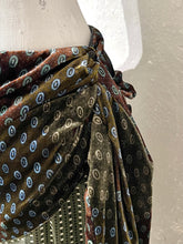 Load image into Gallery viewer, Dries Van Noten draped silk and velvet skirt