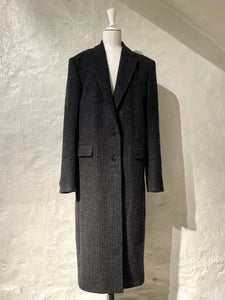 Dries Van Noten oversized pinstripe wool coat