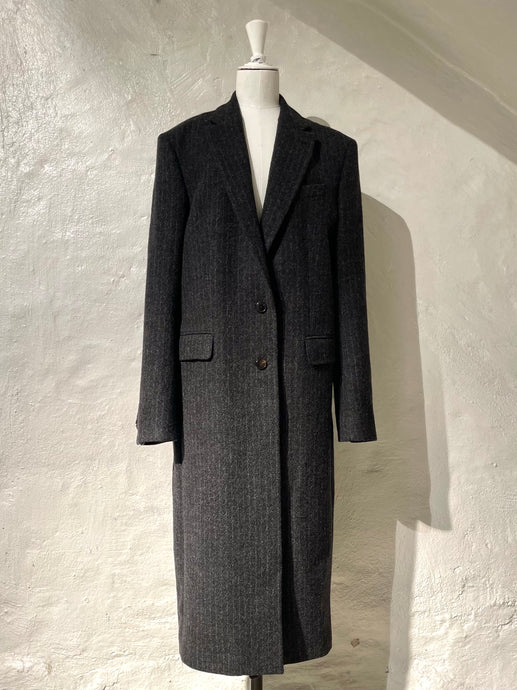 Dries Van Noten oversized pinstripe wool coat