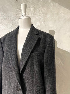 Dries Van Noten oversized pinstripe wool coat