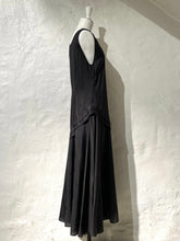 Load image into Gallery viewer, Dries Van Noten grey striped cupro dress