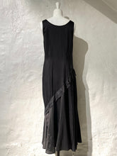 Load image into Gallery viewer, Dries Van Noten grey striped cupro dress