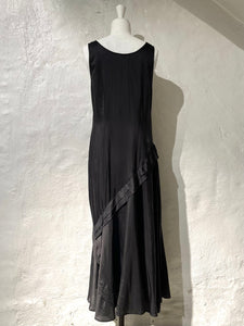 Dries Van Noten grey striped cupro dress