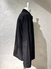 Load image into Gallery viewer, Coor black suede leather jacket