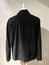 Load image into Gallery viewer, Coor black suede leather jacket
