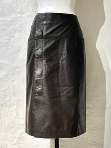 Lemaire wrapover leather skirt