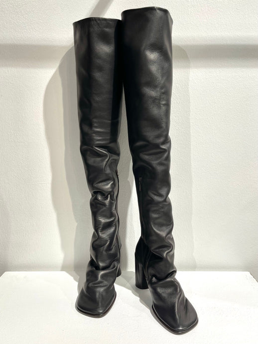 Lemaire over knee leather boots